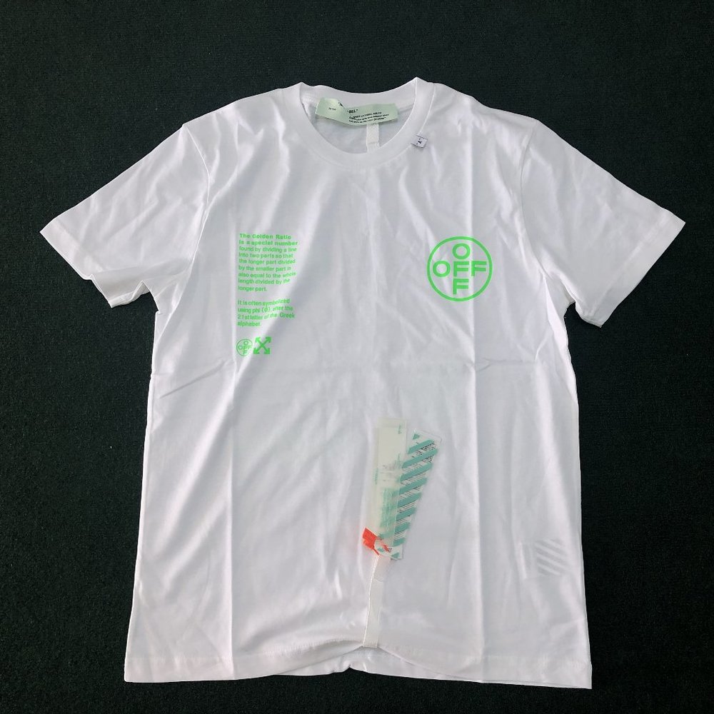 Off-White Men Back Printed Logo White T-Shirt "M"
